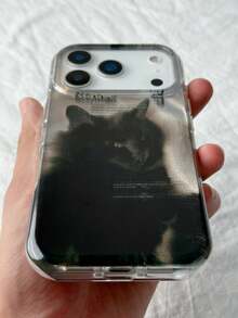 1个可爱渐变暗黑猫手机壳，兼容 17 Pro Max、17 Pro、16、15、14、13、12、11 Pro Max Plus，高端时尚全包式Ins-Style保护壳 - 無色 - 查看 2