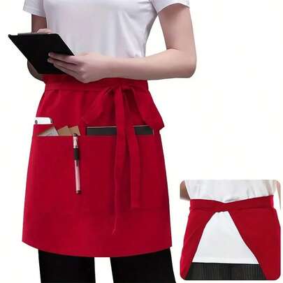 New Anti-Stain Half Apron, Waitress Apron For Restaurant, Bar, Cafe, Household Chores