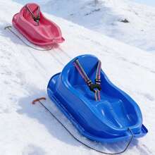 70*49cm Ski Sled, Seatbelt Sled, Random Colors, Thickened And Wear-Resistant, For Skiing And Ice Skating, Freeze-Resistant, Outdoor Scooter, Ski Cart, Multi-Functional And Multi-Purpose, For Skiing/Grass Skiing/Sand Skiing/Ice Skating/......., Winter Snow Sliding Tool, Outdoor Skiing Entertainment Equipment, Essential For Winter Sports - Multi-color Random - View 4