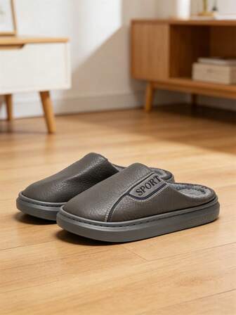 2025 Nya Enfärgade Basic Patchwork Casual Tofflor, Varma, Lätta, Lämpliga För Kontorskläder, Unisex