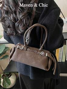 Maven & Chic neue Retro-Handtasche, individuelle Mode-Schulter-/Unterarmtasche, geeignet für den täglichen Gebrauch, Einkaufen, Pendeln, Arbeit, Universität