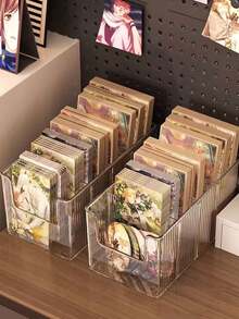 Set de 2 organizadores apilables de CD de plástico transparente, estantería para exhibir CDs, caja de almacenamiento de CDs, ideal para estantería de medios y organización, excelente para oficina en casa, entusiastas de la música - Multicolor - Ver 12