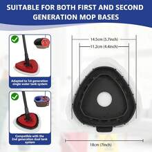 High-PQ Flat Mop Head Replacements, Microfiber Mopping Pads Refills, 5-Pack Spin Mop Pads + 1 Plastic Pad &Amp;1 Scrape For Floor, Wall &Amp; Ceiling Cleaning - Fits EasyWring &Amp; RinseClean Systems - 5Pads1Base1Scrape - 查看 2