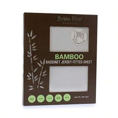 Bamboo Jersey Basinet Fitted Sheet White