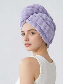 1 chiếc khăn lau tóc bằng vải lông san hô cỡ lớn và dày, siêu thấm hút, màu trơn, thiết kế tối giản, phù hợp cho cả tóc ngắn và tóc dài, khăn tắm gia đình, thích hợp cho tiệm làm đẹp, khách sạn, sân vận động, vật dụng thiết yếu trong gia đình, có thể dùng làm khăn lau tóc. - Nhiều màu - Xem 4