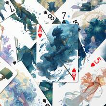 YFOPEN Frozen Oblivion Ocean Heart Theme Poker Cards, Polar Frozen Ocean + Sunken Ruins, Cool Dark Art Style, Unique Design For Each Card, Suitable For Fantasy Enthusiasts Collection And Themed Tabletop Games - Multicolor - View 4