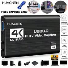 4K 高畫質電視影片擷取卡，支援 1080P 60 幀率，USB 3.0 介面，免驅動即插即用，適用於遊戲、直播、會議、行動錄影設備及串流影片電子設備 - 黑色 - 查看 1