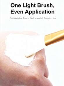 3pcs Electroplating Soft Brush Silicone Facial Mask Brush 1 White Silicone Facial Mask Double Head Facial Mask Silicone Brush Soft Hair Mud Application Film Special Brush Application Type Facial Cleaning Tool Special For Beauty Salon - Multicolor - View 6