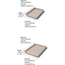 QWEO Good Grips - Estante de refrigeración antiadherente y estante para hornear metal - Juego de sartenes de 2 piezas - Ver 3