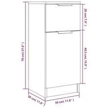 Larryhot Credenze 2 pz Bianche 30x30x70 cm in Legno Multistrato,Robusto e durevole, facile da montare, la scelta ideale per l'arredamento della casa - Bianco - Visualizzare 10
