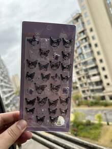 1pc Cute Cartoon Music Anime Sticker, 3D Stereo DIY Sticker, Phone Sticker, Children's Creative Sticker, Black Pupil Waterproof Sticker, Dot Sticker, Party Decoration Handmade Phone Sticker, Gift For Girls. Note: Some Styles May Have Color Differences, Shipped Randomly. - Multicolor - View 3