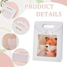 5pcs White Bowknot Window Display Handbag, Gift Tote Bag For Weddings, Parties, Christmas, Birthdays - White - View 3