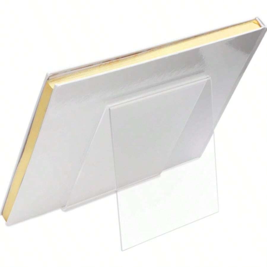 Acrylic Book Shelf, Transparent Display Rack, Slanted Desktop Organizer, Product Stand, Tabletop Book Holder - Clear - View 1