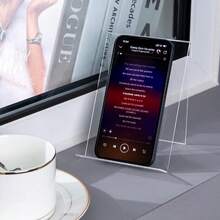 Acrylic Book Shelf, Transparent Display Rack, Slanted Desktop Organizer, Product Stand, Tabletop Book Holder - Clear - View 4