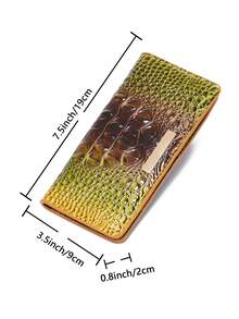Classic Crocodile - Patterned Wallet - Zippered Pocket & Card Holders, Ideal For Daily Use - Cá Vàng Nâu - Xem 11