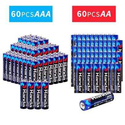 AA/AAA 1.5V Carbon-Zinc Disposable Batteries For LED String Lights, Toys, Remotes, Clocks, Microphones, Compatible For Christmas, Valentine's Day Gifts