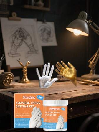 3D-gipsformskit, handgjutningspulver, klonpulver, 3D-handgjutningsmodellpulver, utformat för att skapa livslånga minnesvärda presenter till nära och kära