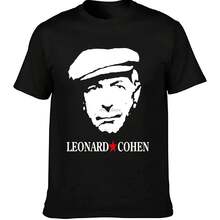 Camiseta de ocio para hombre, divertida, de manga corta, de algodón, estilo funky, con estampado de la luz del sol de Leonard Cohen, ropa de equipo, camisetas para hombre, YT - Negro - Ver 1