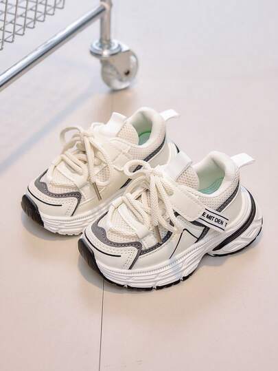 1 par de zapatos deportivos casuales para niños y niñas, transpirables, amortiguadores, cómodos y duraderos