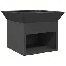 Brasero vidaXL negro de acero de 50 x 50 x 40 cm - Negro - Ver 4