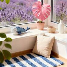 Bộ 2 khuôn may hình động vật tự làm, bộ khuôn may chần hình thú cưng, thích hợp để may đồ chơi mèo và cá voi dễ thương, thước kẻ may vá tái sử dụng, bộ dụng cụ may vá tự làm dễ dàng, phù hợp cho người mới bắt đầu và người làm thủ công (30x30cm/12x12in) - Nhiều màu - Xem 6