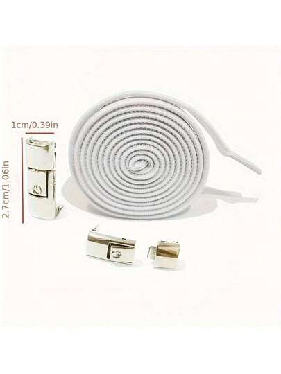 弹性免系鞋带，扁平鞋带，男女运动鞋适用。快速弹性鞋带，带金属扣，鞋绳。鞋子，春夏精选，伴娘礼物，房间，卧室装饰，海滩，旅行，男士，女士，度假，妇女节，旅行必备，婚礼回礼，Y2K，卧室，汽车配件，厨房装饰，海滩，夏季，度假，假日，旅行必备，外出上衣，家居用品