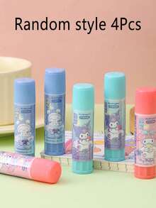 Sanrio 1/2/3/4支装 My Melody Kuromi Cinnamoroll Hello Kitty 强力胶棒 可爱 DIY 手工固体胶 适用于日记本和办公用品 万圣节 圣诞节礼物 返校季学习用品（部分产品随机发货）