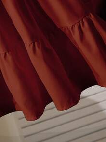 3件套女童串珠连衣裙套装：时尚串珠连衣裙 + 可爱串珠牛仔背心 + 时尚串珠包 - 紅色 - 查看 5