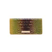 Classic Crocodile - Patterned Wallet - Zippered Pocket & Card Holders, Ideal For Daily Use - Cá Vàng Nâu - Xem 4