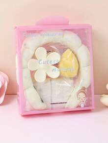 5pcs Girls Hair Accessories Set, Autumn/Winter Facial Cleansing Sponge Cloud Headband, Makeup Headwrap, Versatile Hair Clips Gift Box, Suitable For Daily Use - Multicolor - View 7