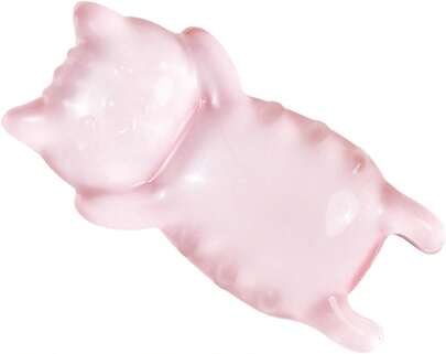 Reposamuñecas de gel de silicona ergonómico - Reposamuñecas de ratón con diseño de gato lindo y transparente, comodidad y soporte para escribir y jugar (Blanco)