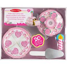 & Doug Pastel de Fiesta de Tres Capas, Juguete de Madera, Comida de Juguete, Juego de Imitación (20 Piezas) - Multilingüe - Ver 6