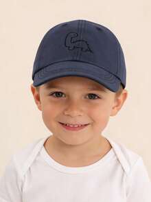 1 chiếc mũ lưỡi trai cổ điển hình khủng long màu trơn - Thích hợp sử dụng ngoài trời quanh năm cho trẻ từ 1-8 tuổi. - 1PC - Xem 2