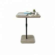 Ecommerc3 MOBLEKIT | Bàn phụ cho sofa hoặc giường ngủ bằng gỗ và kim loại, kiểu cố định hoặc điều chỉnh được với tùy chọn bánh xe, bàn làm việc nhỏ gọn cho gia đình - Miễn phí vận chuyển ✅ Giao hàng 24/48 giờ đến Tây Ban Nha (Bán đảo) - Bàn đen số 4: 45x29 cm - Xem 9