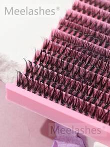 40pcs/10 Pairs High Capacity Segmented Self-Adhesive False Eyelashes, Natural 3D Eyelashes - Black - View 6