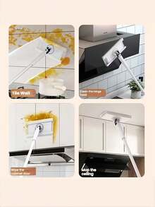 1件装清洁工具自动布夹厕所家用清洁小拖把多功能面巾拖把自动拖把夹适用于客厅/浴室/厨房/卧室