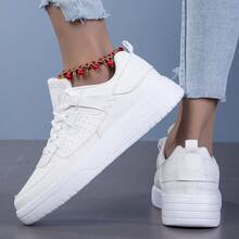 Women's Retro Mary Jane Sneakers Platform Cushioned Sole Casual Street Style Shoes - White - View 17