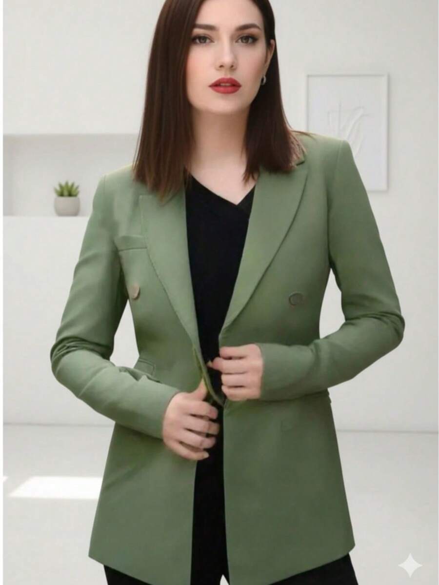 SACO ELEGANTE DE MODA - Verde Oliva - Ver 1