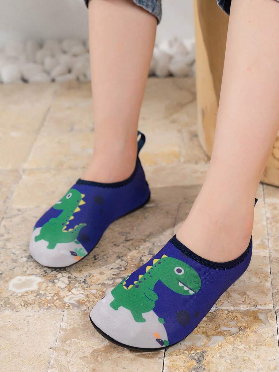 儿童/幼儿卡通印花速干沙滩/水鞋，新款软底训练水袜，夏季适用