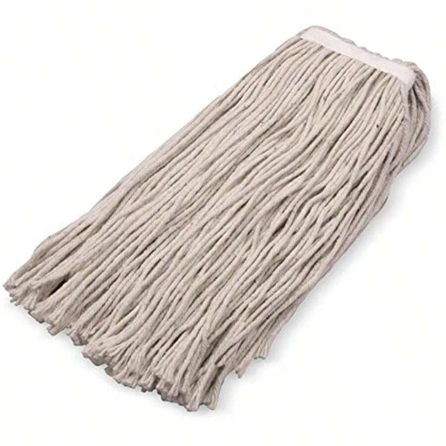 Sparta FLO-Pac - Cabezal de fregona de algodón, Punta Corta, Banda Estrecha con Banda Blanca para Limpieza organizada, 32 Pulgadas, Bronceado, (Paquete de 12)(Natural 32 Inches (Pack of 1)) - Multicolor - Ver 1
