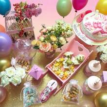 zxr HASTHIP® 30 Bolsas de Regalo de Organza para Recuerdos Fiesta joyería125 - NIEVE - Ver 3