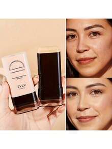 1pc Eraser Foundation Stick With Brush Coverage Moisturizing Even Skin Tone Face Concealer Long-Lasting Non-Oxidizing Makeup Face Beauty Makeup Cosmetics - 多色的 - 查看 7