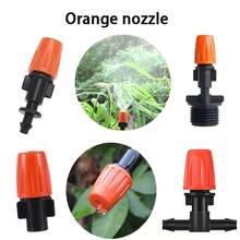 农业灌溉可调流量雾化微喷嘴，温室果园蔬菜灌溉节水喷嘴，花园草坪冷却除尘，滴灌毛细管匹配雾化喷嘴组合 - 彩色 - 查看 8