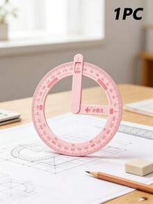 1 Set Cartoon 360 Degree Rotatable Angle Teaching Aids, Math Angle Decomposition Drawing Geometric Protractor, Multifunctional Drawing Ruler, 360 Degree Movable Angle Teaching Tool, 360 Degree Movable Angle Teaching Ruler, Math Angle Decomposition Recognition Multifunctional Angle Ruler Demonstrator, Back To School