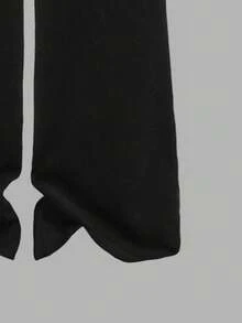 Tween Girls' Letter Print Round Neck Short Sleeve T-Shirt And Pants Casual Outfit - Black - View 5