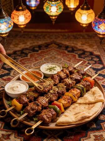 مجموعة من مشابك الشواء المنقوشة بالذهب، مشبك شواء ذهبي، مشبك طعام لامع باللون الذهبي، ذو مقبض طويل، مشبك معدني براق، مناسب جدًا لشهر رمضان والتجمعات والشواء ومشاهد الطهي وتناول الطعام وفرز الوجبات، أداة مناسبة للحرارة العالية، أداة مساعدة للتجمعات وفرز الوجبات