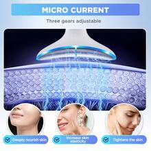 450mAh Electric Microcurrent Facial Beauty Device, Neck Lifting & Skin Rejuvenation, LED Face Firming Massage - Multicolor - View 5