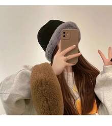 Sombrero de cubo para mujer - Negro - Ver 3