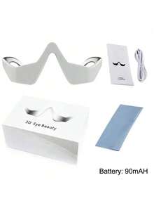 RevitalEyes 微电流眼部及面部 LED 红光理疗按摩器，先进的眼部焕活护理，减少皱纹，缓解眼疲劳和黑眼圈，放松疲惫的双眼，焕发活力，90mAh 电池容量 - 白色 - 查看 7