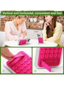 20个装自粘手机支架，硅胶手机壳支架，带可折叠支架，免提手机配件支架，适用于视频、自拍、烹饪、健身，兼容安卓手机，生日礼物送给家人和朋友 - 彩色 - 查看 5